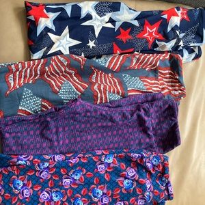 4 pair of lularoe leggings size tween